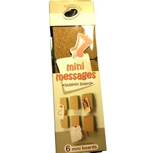 Mini Message Bullitin boards Cork 6 Pushpins Peel Stick Erez  Nomi